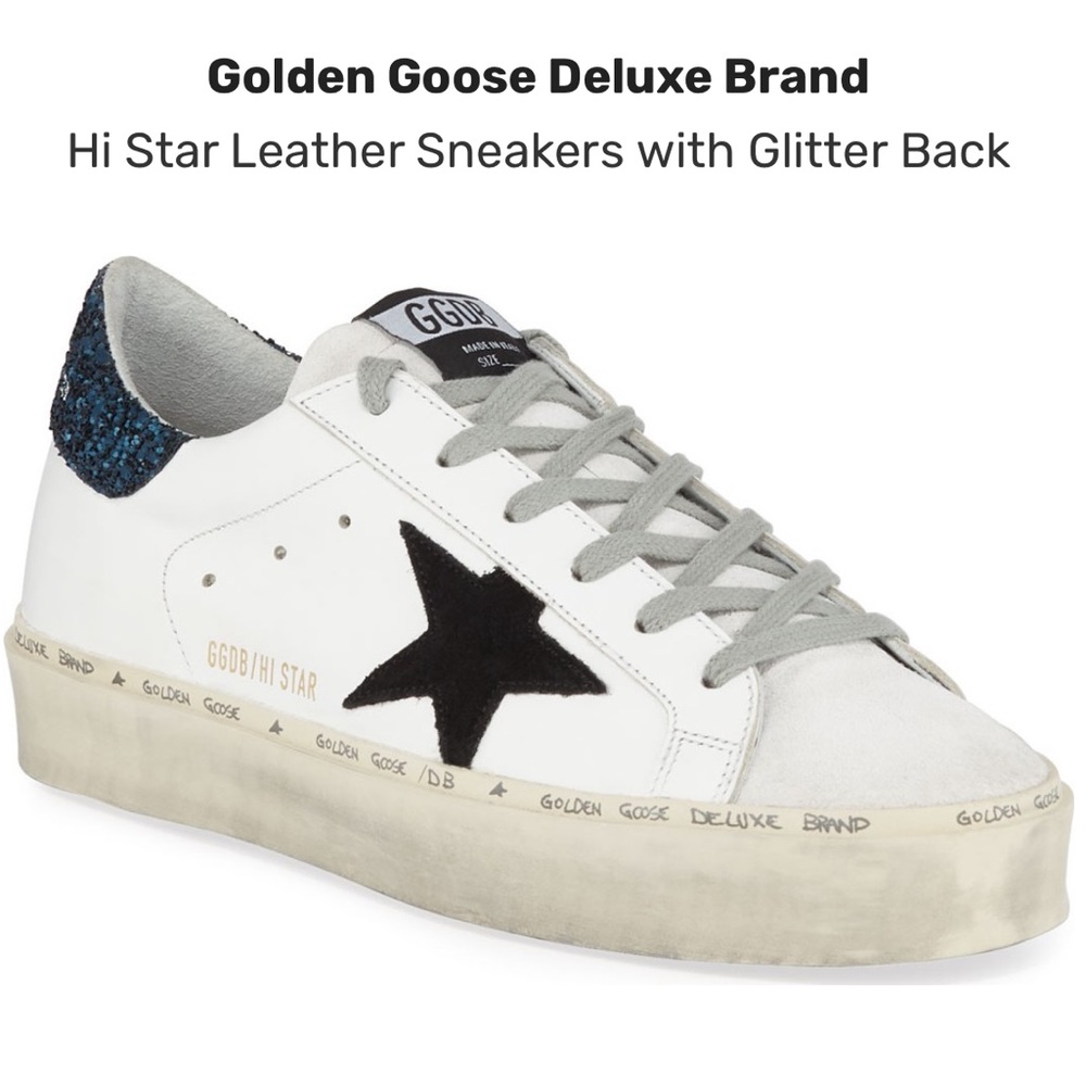 ✨Golden Goose GGDB Hi Star Leather Sneaker
